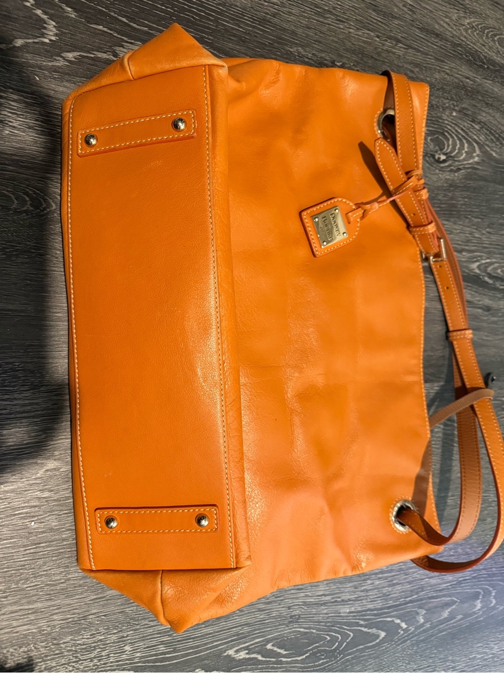Dooney & Bourke Orange Leather Shoulder Bag - Women